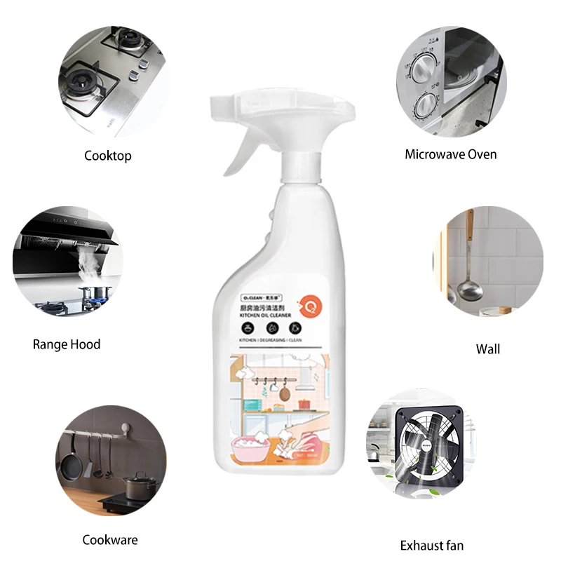 500ml Multifunctional foam Kitchen Heavy Oil Remover Best Quality Kitchen Steam Cleaner Kitchen Cleaner Foam Spray