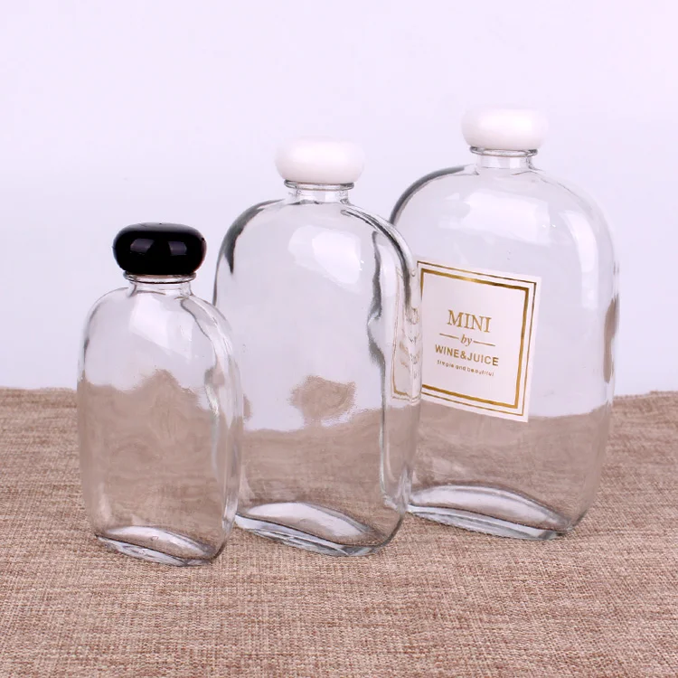 12oz Clear glass wine bottle glass whisky vodka packing jars