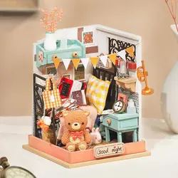 Robotime Rolife Hot Selling DS016 Sweet Dream 3D Wooden Puzzle Toy DIY Miniature doll house