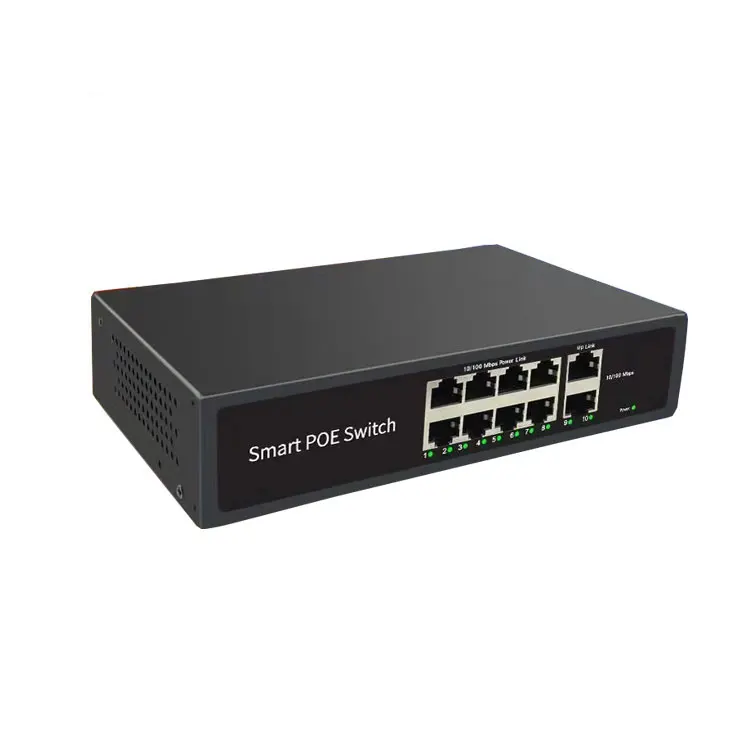 8port 10/100/1000m Poe Switch With 1 Rj45 Uplink 802.3af At Standard Built-in Unmanaged Network Switch