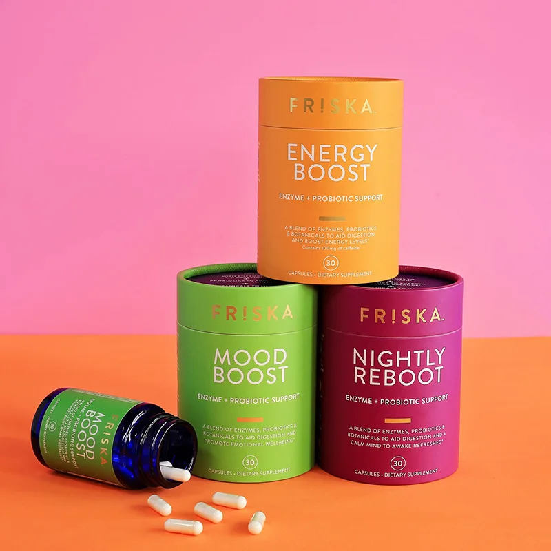 Eco-friendly cardboard paper tube for capsule pill bottle glass Food tea packaging round cylinder gift box