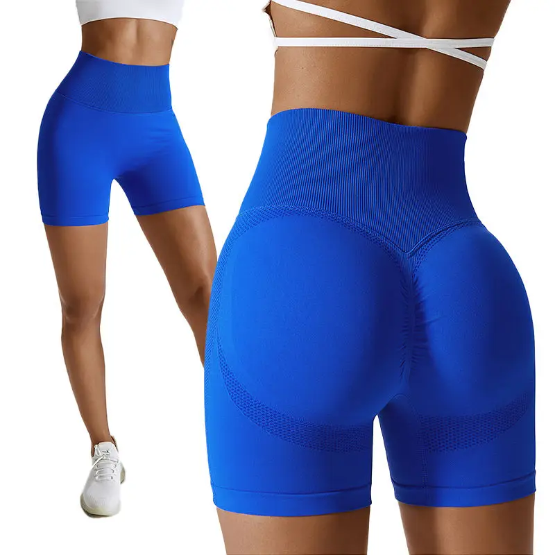 OEM/ODM Seamless Yoga Shorts For Women Push Up Booty Workout Shorts Fitness Sports Short Gym Clothing Running Shorts