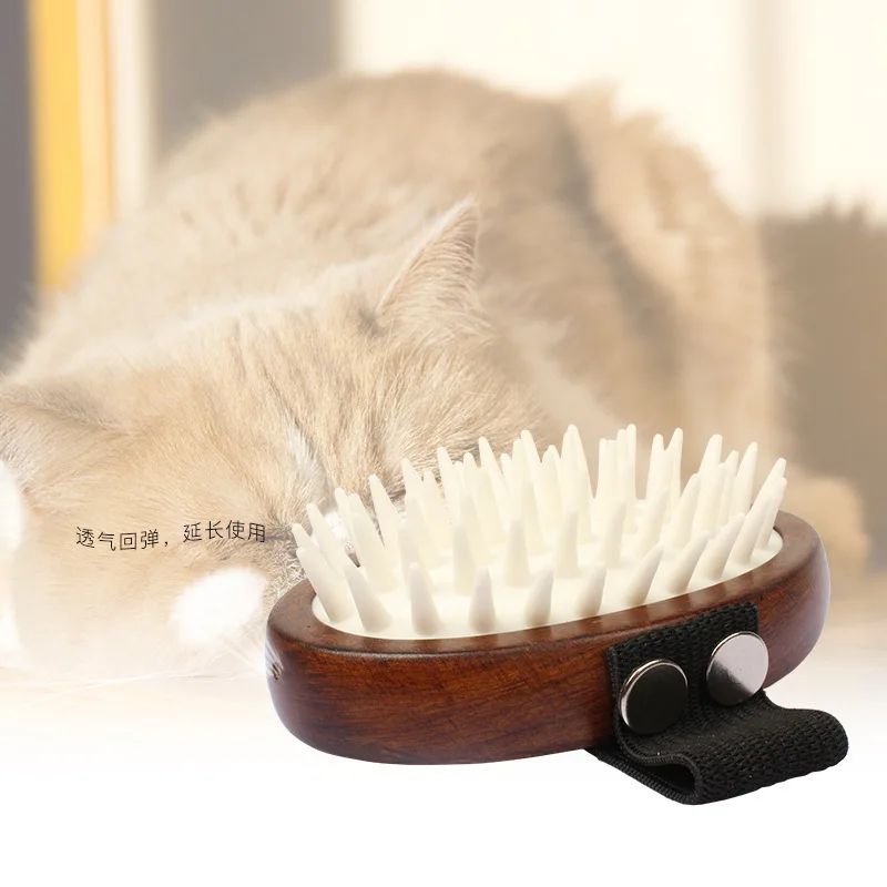 Wholesale Professional Pet Comb Cat Hair Airbag Massage Bath Brush Grooming Tool Dog Wooden Comb