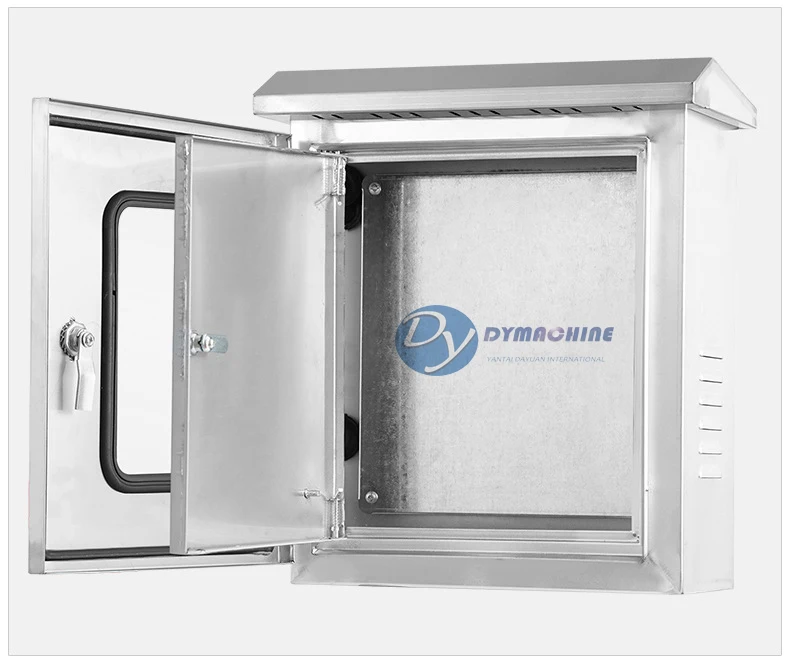 OEM 201/304 Stainless Steel Control Cabinet Outdoor Rainwater Street Lamp Lighting Wiring Box Double Doors Distribution Box