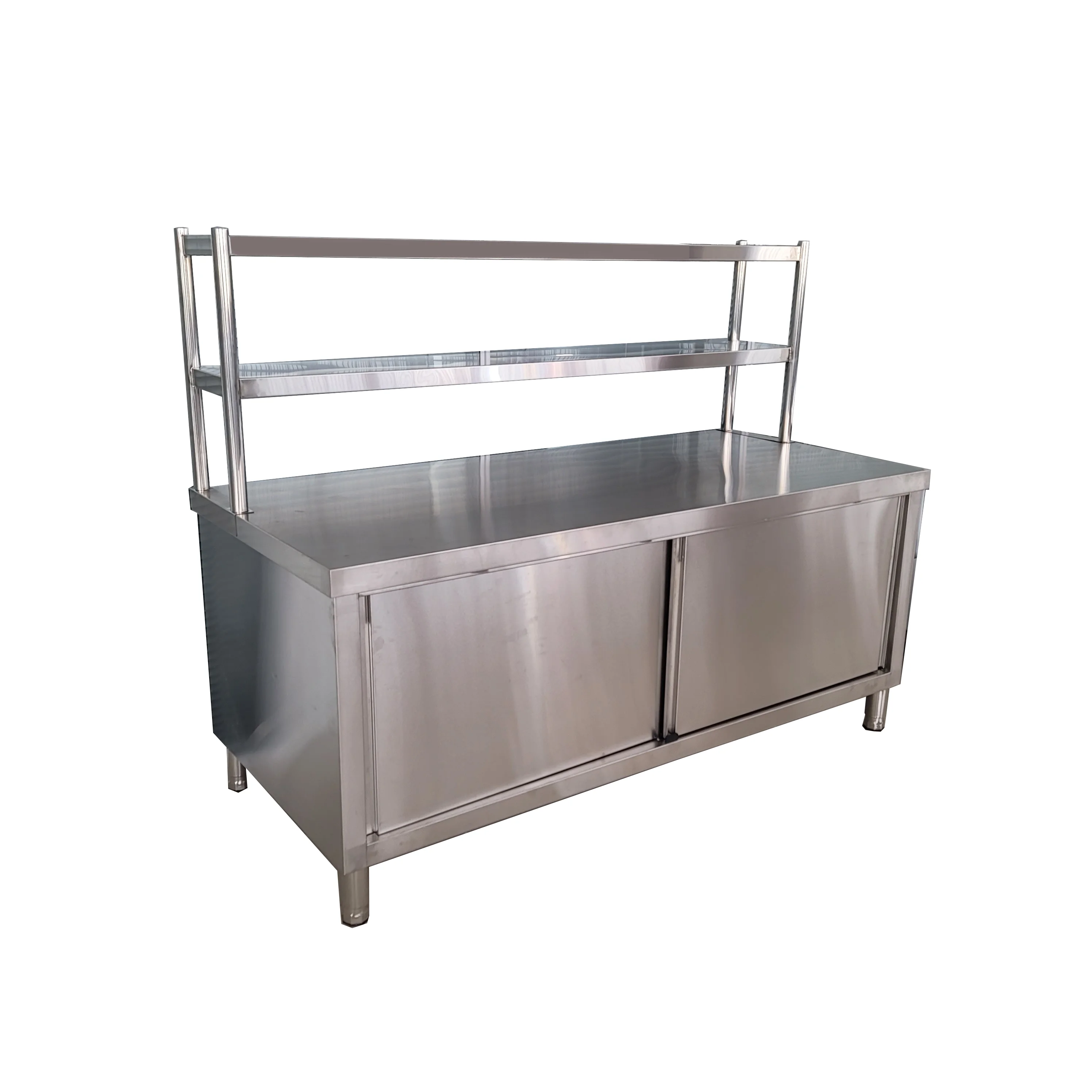 restaurant commercial kitchen equipment stainless steel hot cupboard storage kitchen worktable cabinet