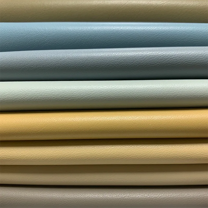 Eco Plain fabric solvent free silicone stain resistance PU faux leather for sofa chair furniture upholstery Baby mat