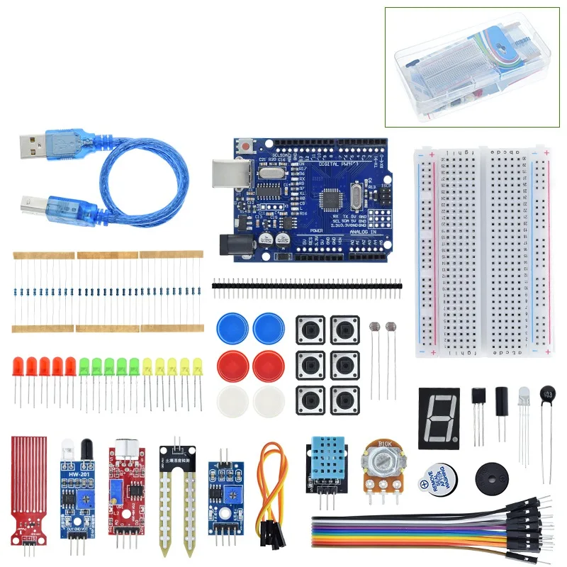TZT Basic Starter Kit for Arduino for Uno Set R3 DIY Kit - R3 Board / Breadboard + Retail Box