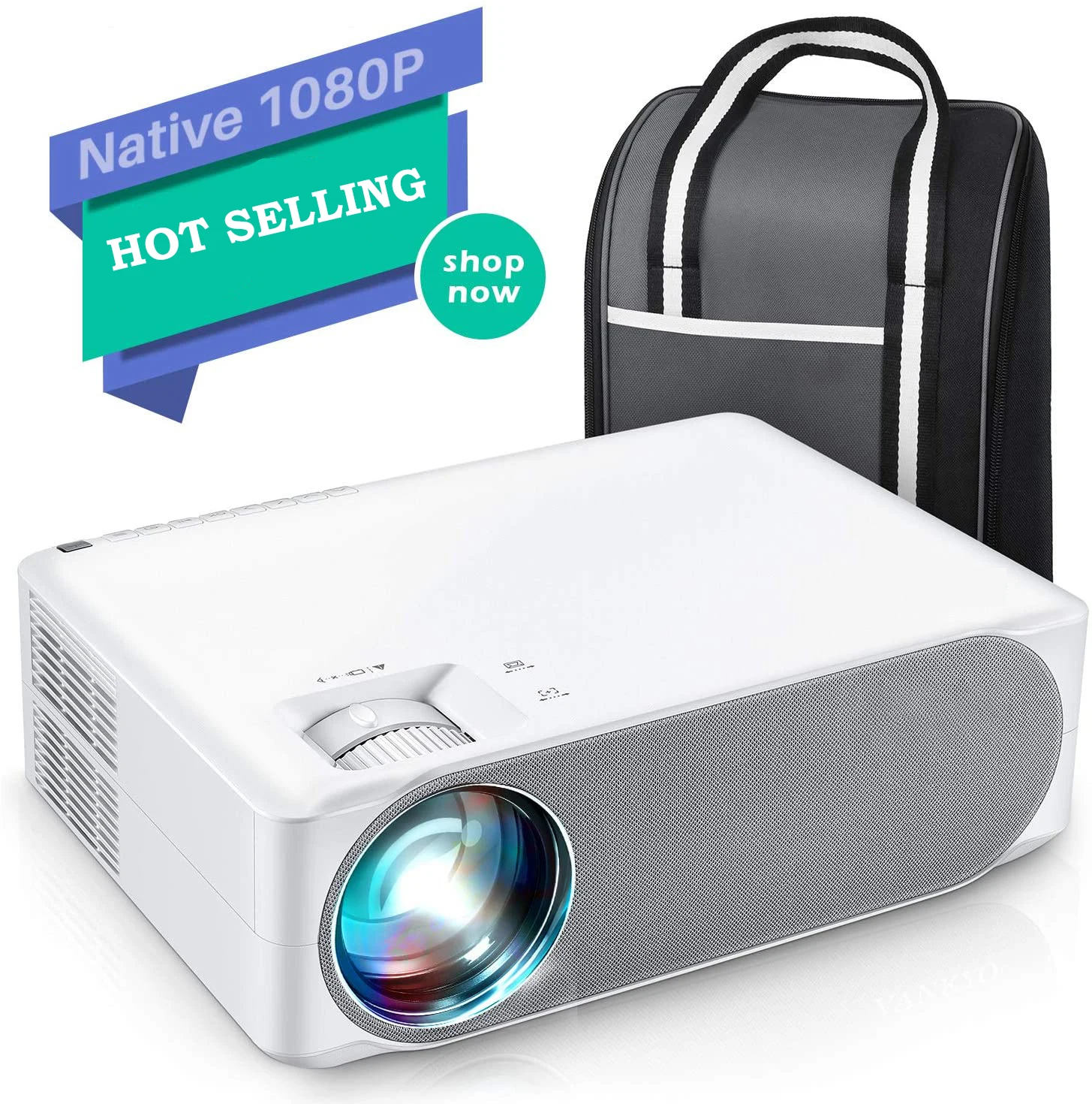 [Amazon Hot 1080p Projector] Factory Price OEM ODM Brand 1080P Full HD LED LCD Home Theater Portable Video Cinema Projector
