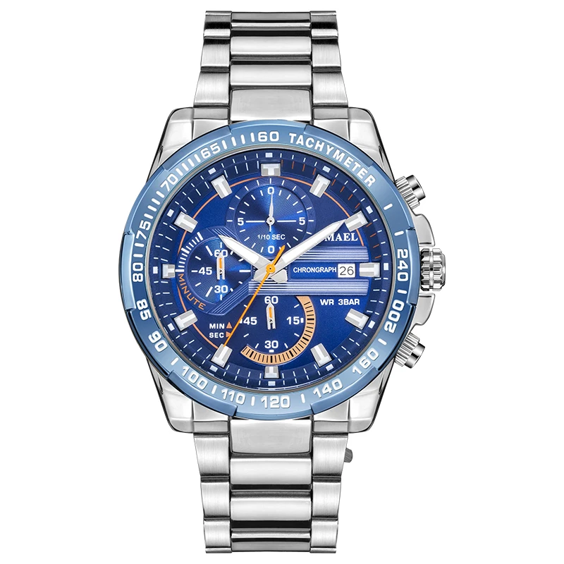 New Arrival Custom Brand Business Watch Wrist Waterproof Chorongraph Wristwatches Luxury Men Quartz Watches