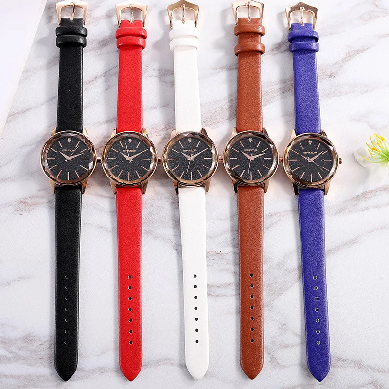 Fashion Starry Sky Element Ladies Bracelet Watch Casual Leather Strap Waterproof Quartz Watches for Women