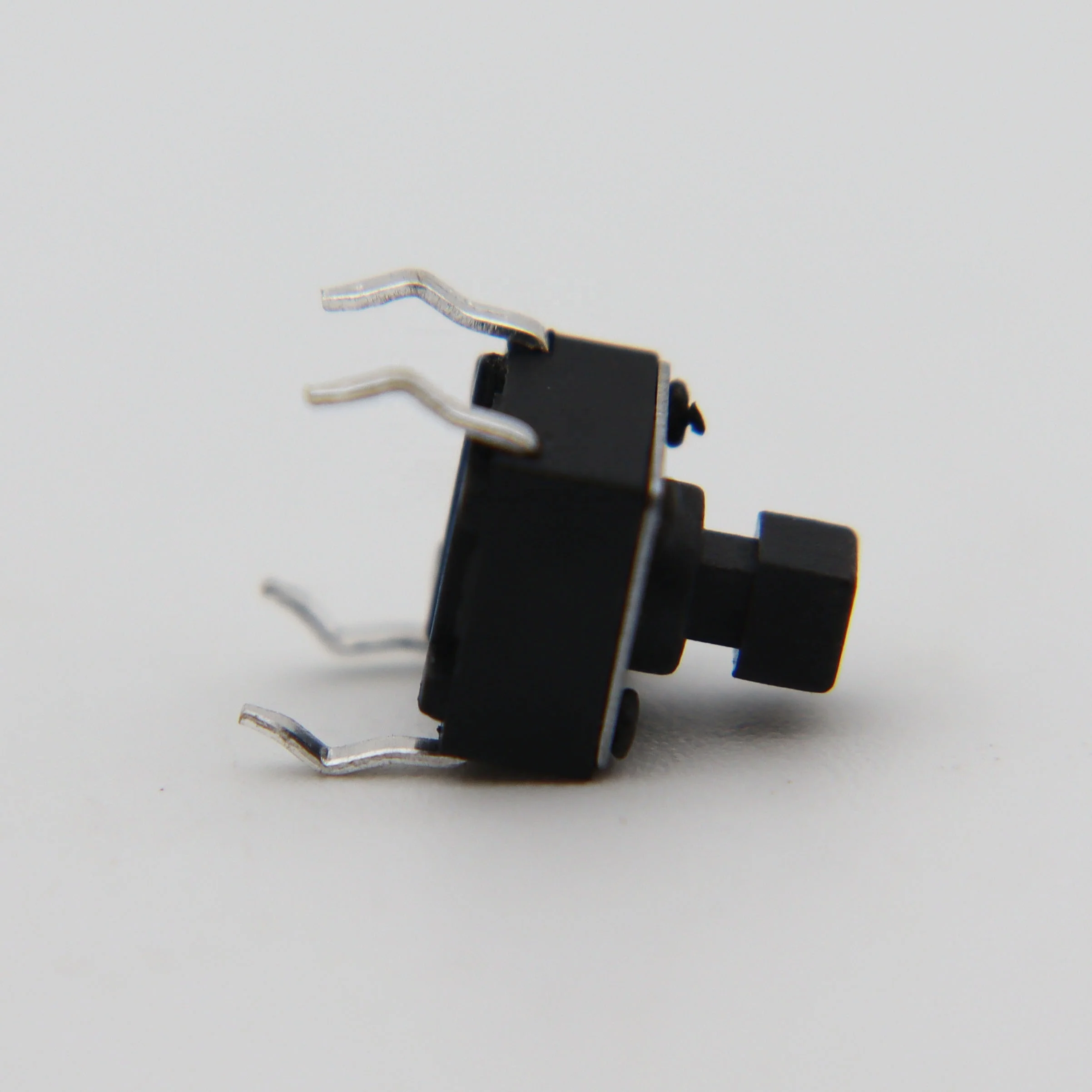 KFC-069 hot sale medium long terminal  4 pin medium long black button black base metal hull with tact switch