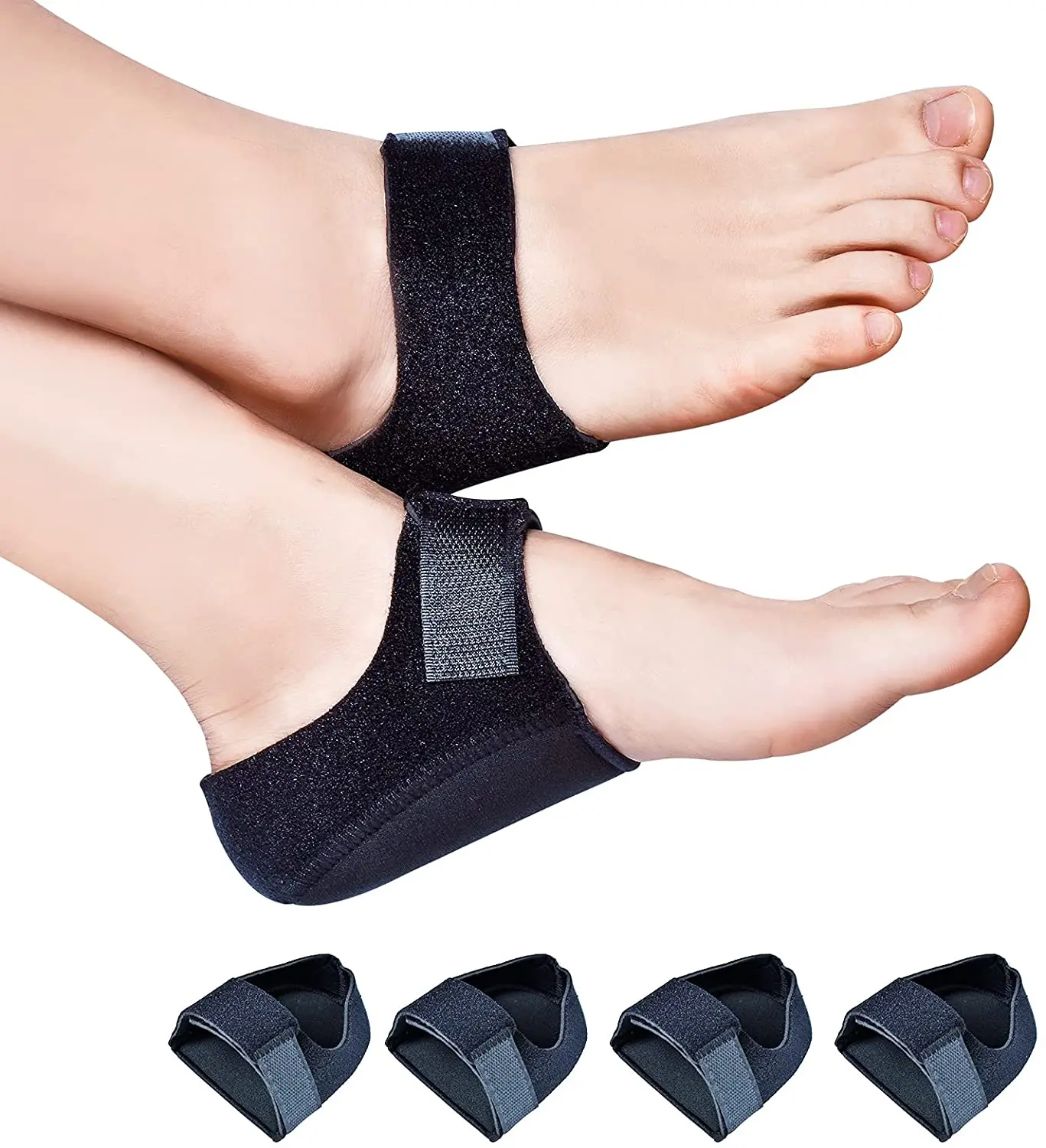 Adjustable Heel Protector Insole Ankle Brace Heel Cushion for Orthotic Plantar Fasciitis Therapy Wrap Heel Foot Pain