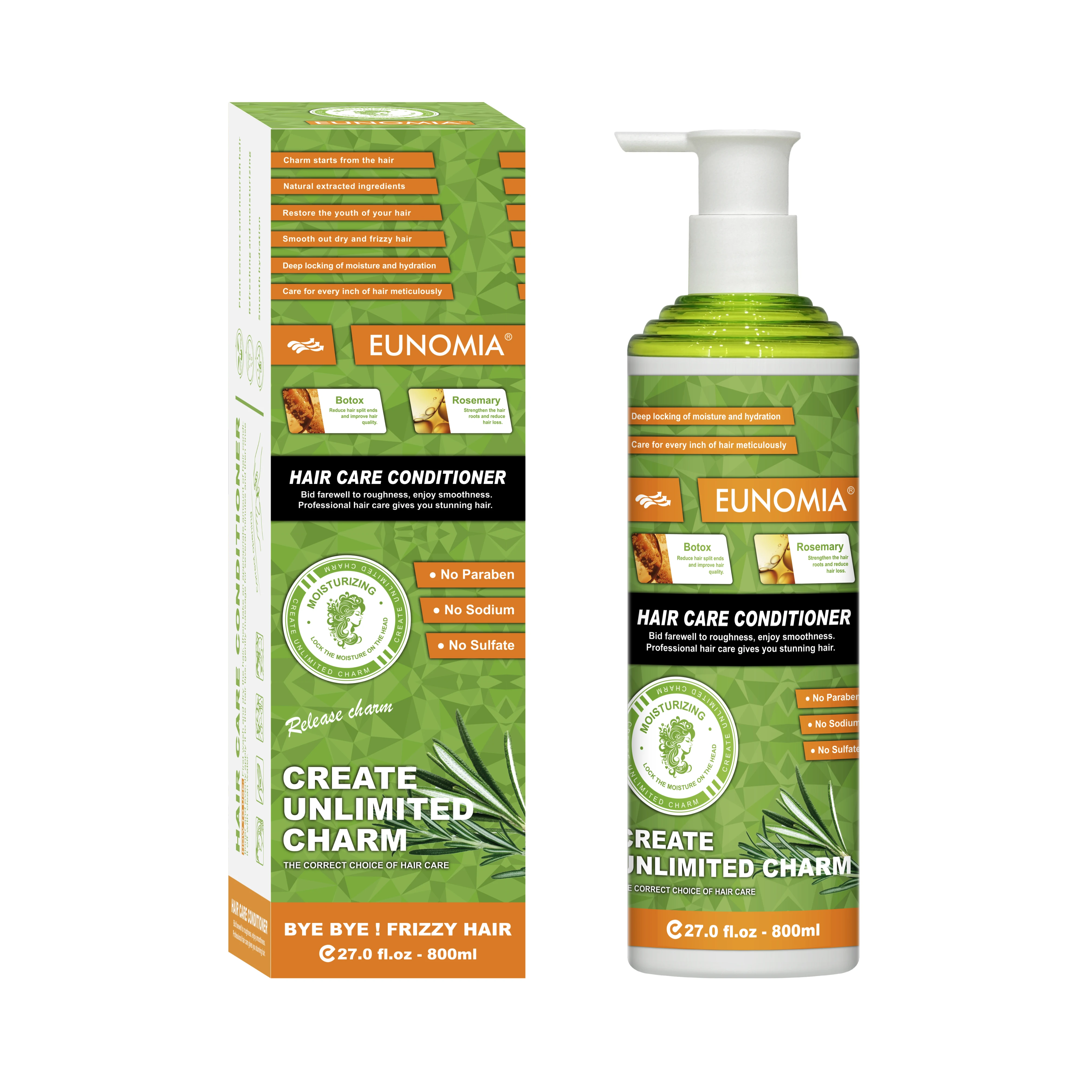 Plant extract EUNOMIA Reduce hair split ends and improve hair quality HairCare Sets Rosemary oil hair growth shampoo