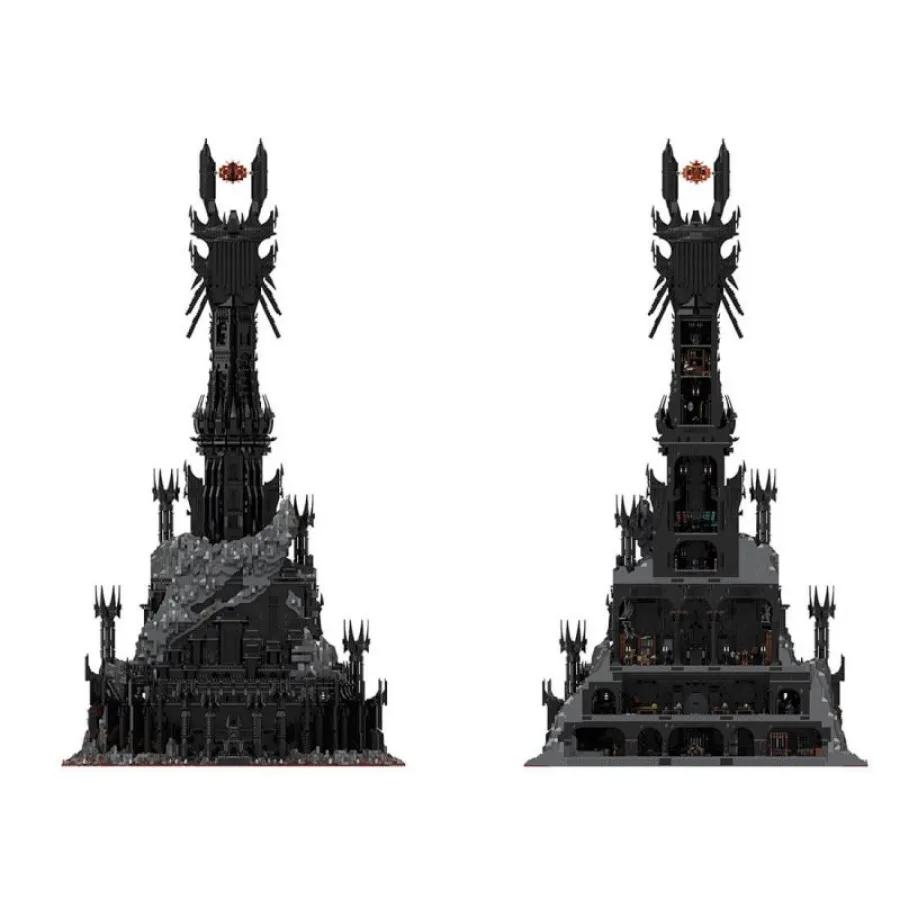 17693Pcs MOC-164351 UCS Barades Durs Dark Black Tower 10333 Model Building Blocks Kit Bricks Creative MOC Toy Boy Birthday Gifts