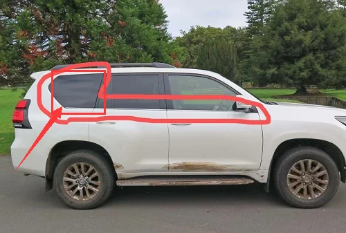MAICTOP автомобильные аксессуары Автомобильная задняя дверь стекло ветрозащитное черное для prado 2018 FJ150