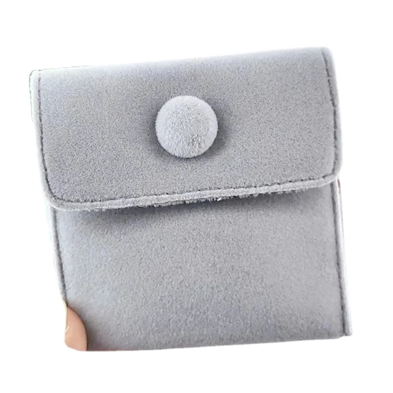 Custom Design Luxury Bracelet Necklace Packaging Envelope Velvet Jewelry Pouch Bag