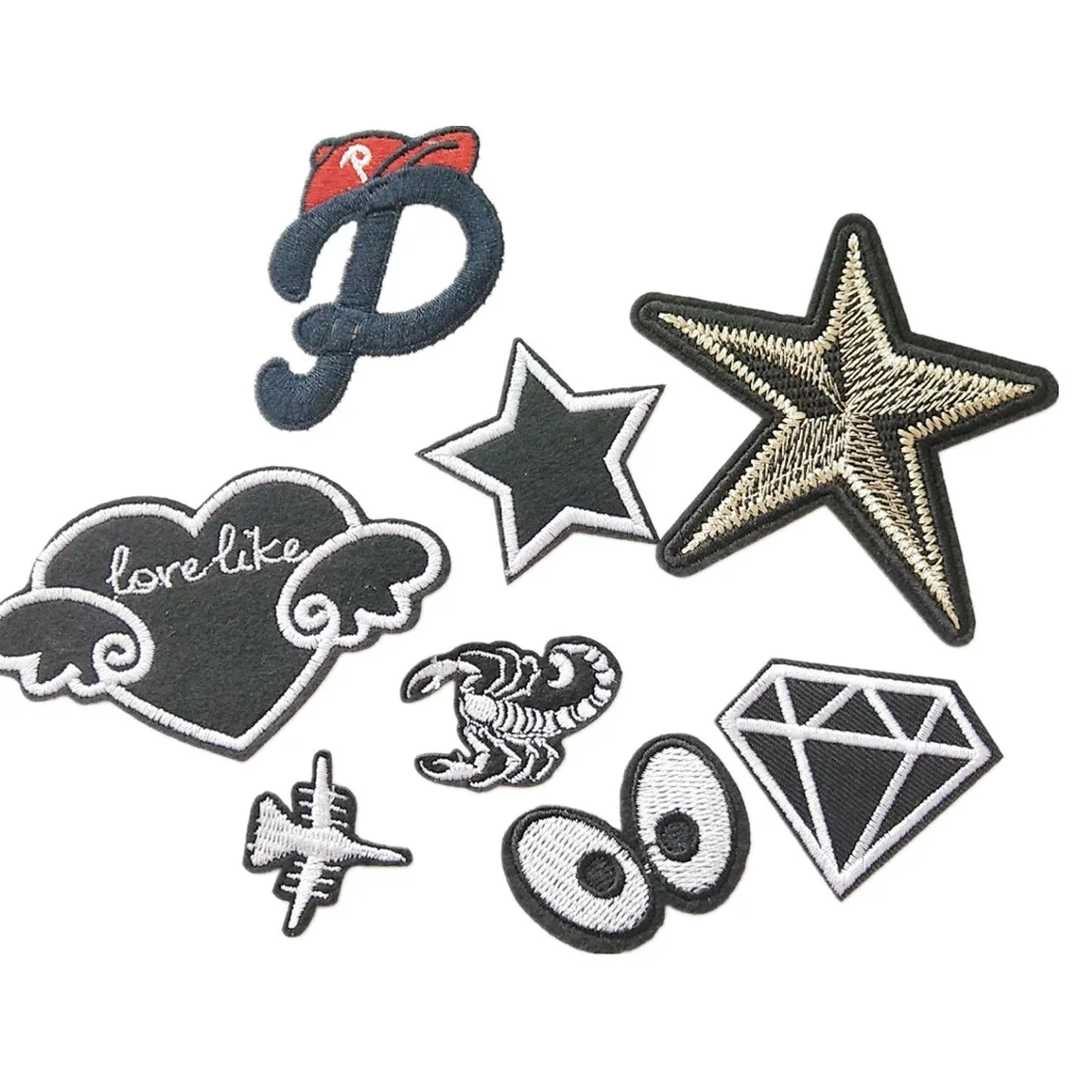 Embroidered Patches Clothing Iron on Heat Transfer Patches Wholesale Embroidered Patches