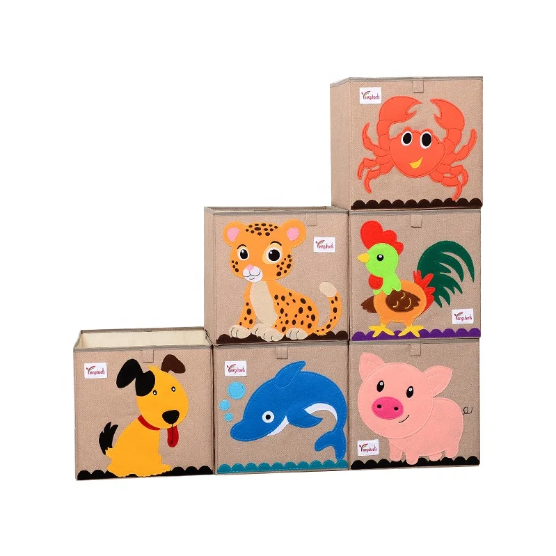 Competitive Wholesale Prices Kids Toy Organizer And Storage Bins Sewn Fabric Cube Storage Box