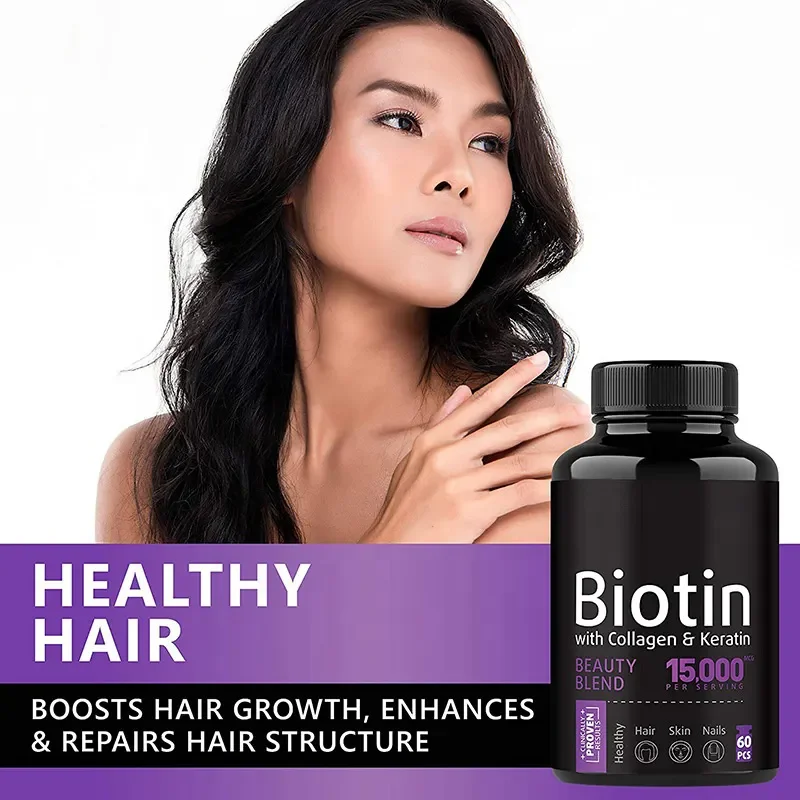 OEM/ODM Private label botin капсулы витамины для волос с коллагеновым кератином роста добавки ухода за кожей ногтей таблетки