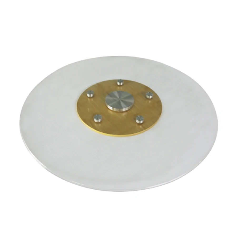 
hotel restaurant five wheels transparent tempered glass lazy susan 
