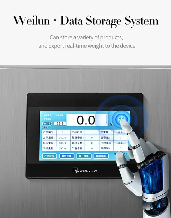 Factory Direct Sales High Accuracy Touch Screen Conveyor Belt Check Weigher With Automatic Rejector System