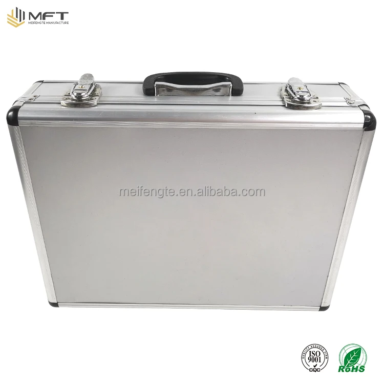 Carry on Hard Aluminum Case Gray color Box Suitcase with custom foam for Medical devices or other devices