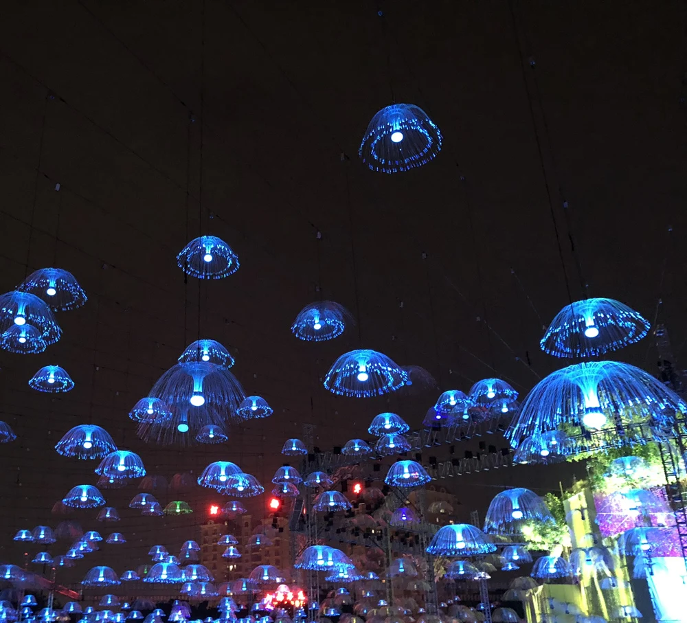 Креативные Новые товары, оптоволоконная Медуза под заказ, освещение в чжуншане