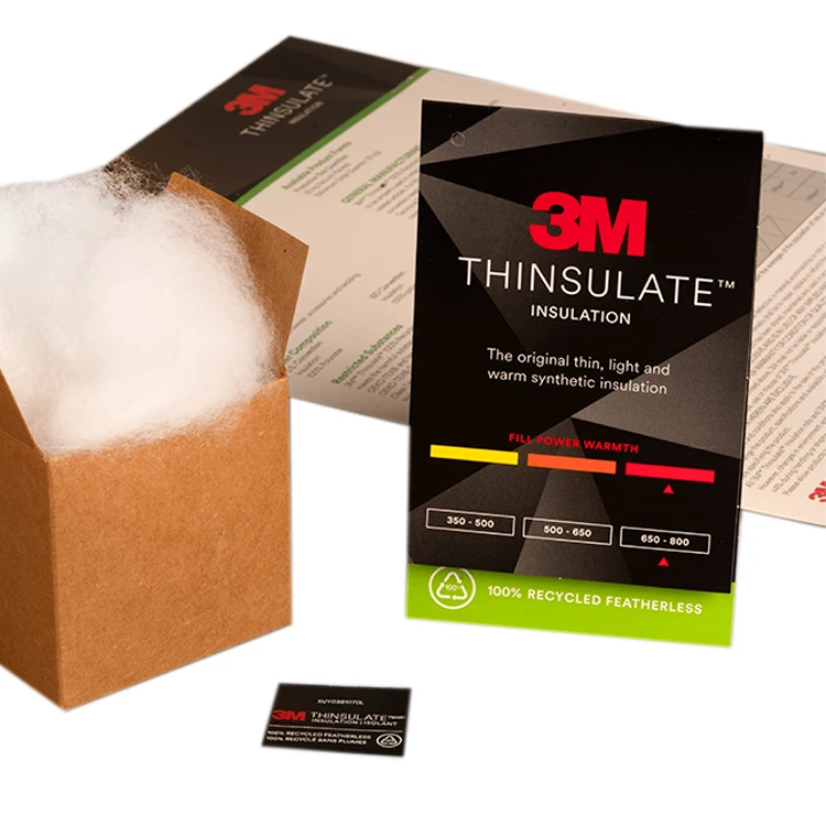 R100 Custom Recycle Waterproof Outdoor Warm Sport 3M Thinsulate Thin Insulating Padding