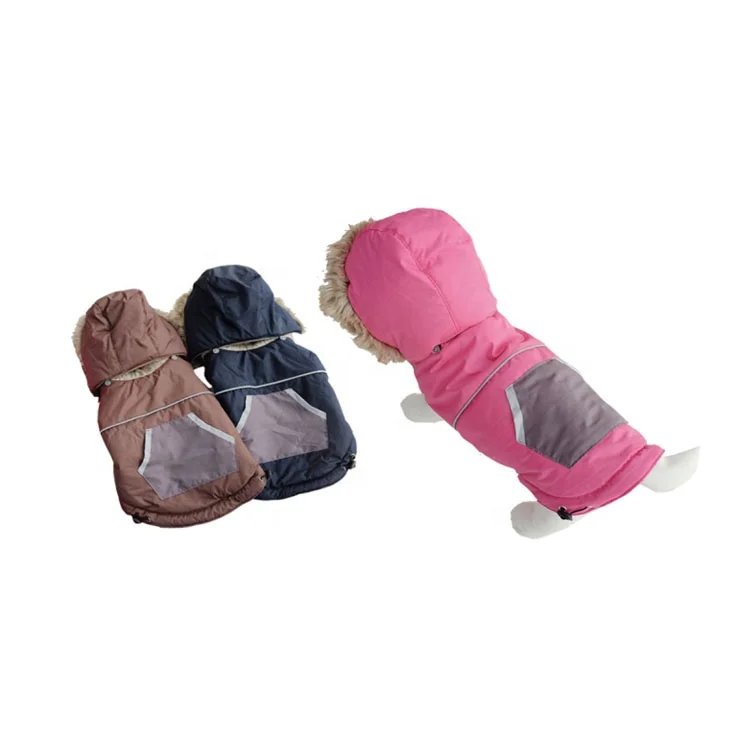 Красный костюм, хлопковая стеганая куртка, зимнее толстое пальто для домашних животных, одежда для собак