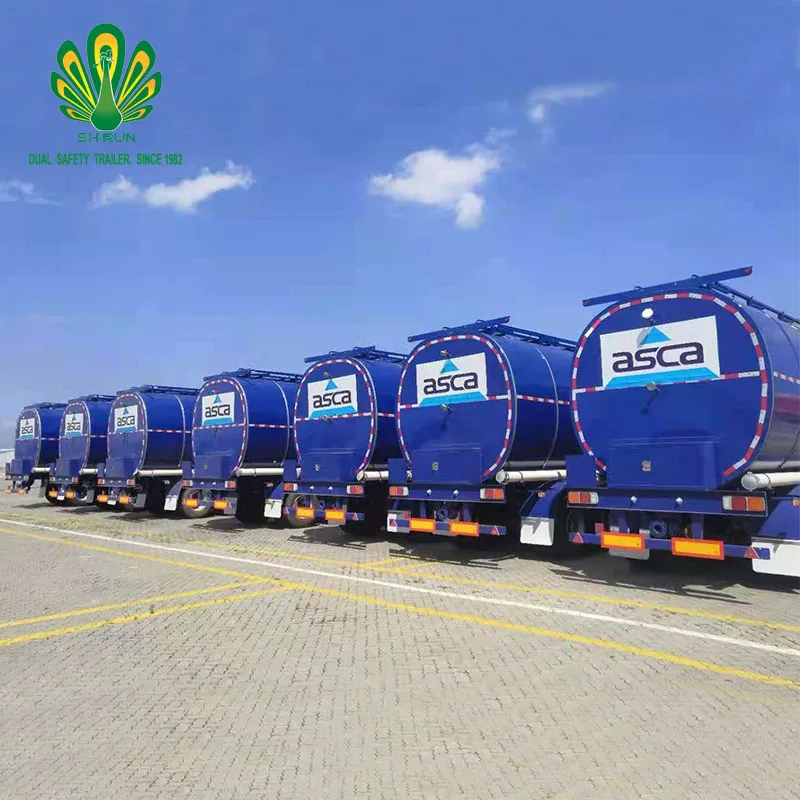 Asphalt road construction tanker semi trailer 6-inch butterfly valve unloading faster