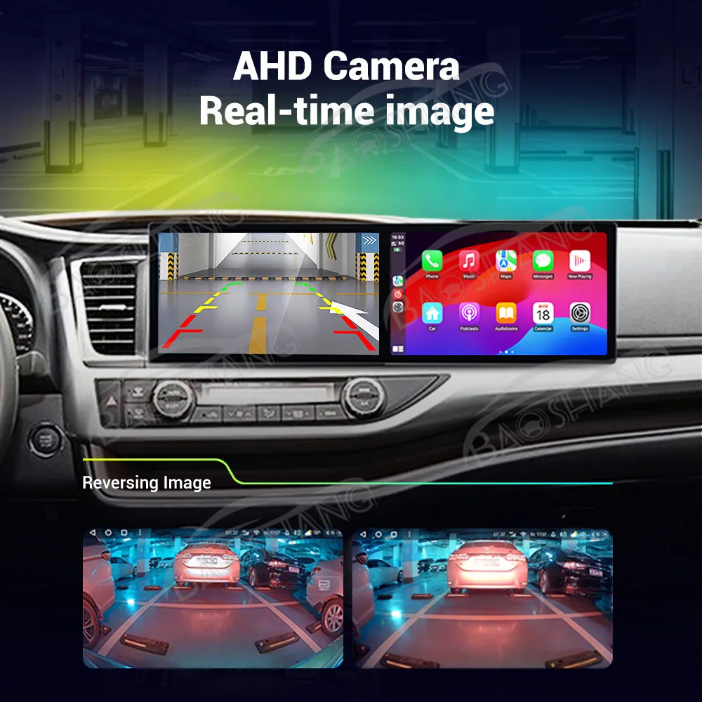11.5' Car Radio For Toyota Highlander 2013-2022 Android 14 GPS Multimedia Player Auto Wireless Carplay Head Unit HD Dual Screen