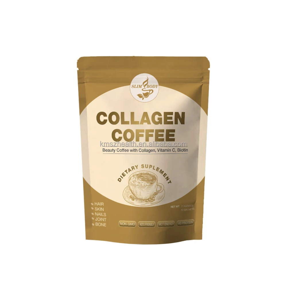 Customized Packing Super Skinny Coffee Sachets in Bag 0g Sugar Gluten Free Energy Boost High Quality Coffee Beans For Weight Los