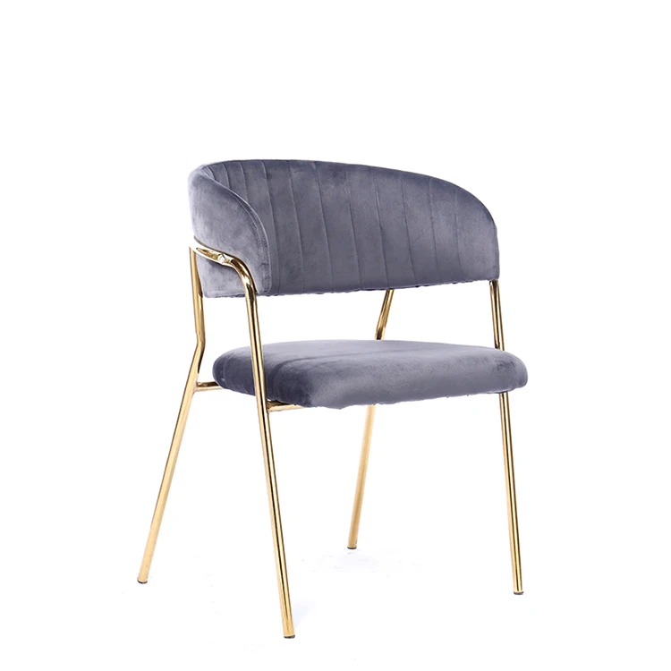2021 victorian italian style modern gold metal leg  velvet fabric dine chair cheap chair morden luxury furniture dinning chairs