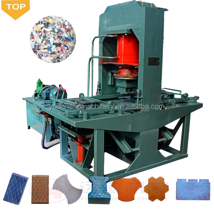 Interlocking recycled plastic brick making machine Plastic blocks making machine Waste plastic recycling brick making machinery