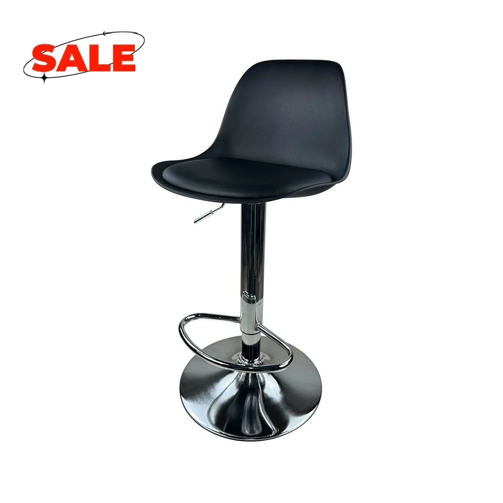 Wholesale Dining Room Furniture Bar Chair Bar Stool High Chair Modern Short Back PU Leather Cushion Bar Stools for Kitchen