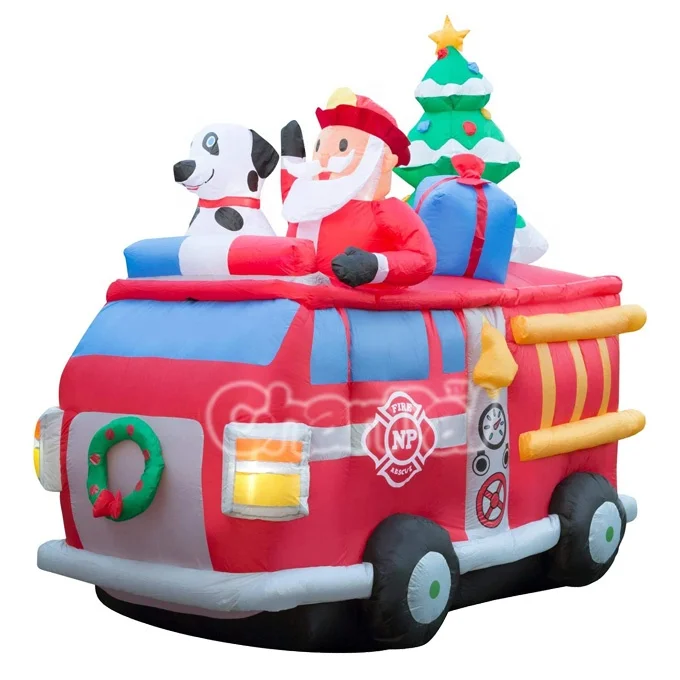 7ft Santa Claus in Car Christmas inflatable decorations holiday yard inflatable Santa Claus outdoor festival seasonal inflatable