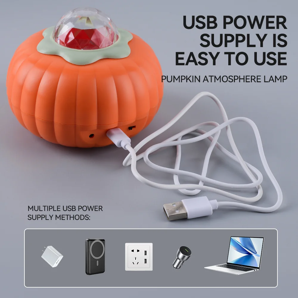LED Starry heaven Laser Projection Night Light USB Halloween Ghost Festival Pumpkin Lantern Starry Atmosphere Night Light 5W