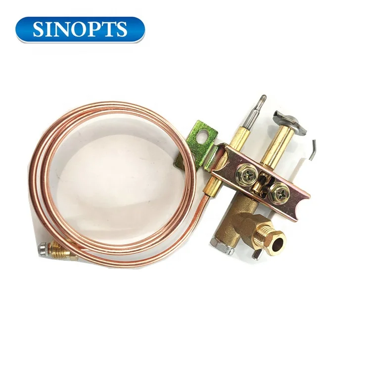 LPG Gas water heater parts pilot burner assembly with thermocouple and igniter electrode