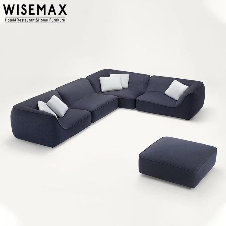 Мебель WISEMAX для отеля роскошный модульный диван розовый тканевый современный комбинированный гостиной