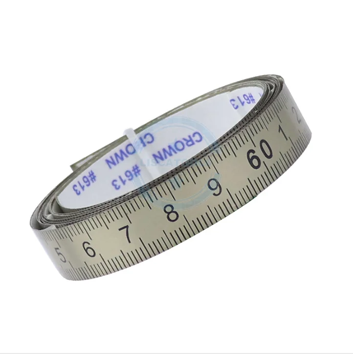Stainless steel scale adhesive scale with adhesive plate ruler self-adhesive ruler mechanical ruler can stick to the work table