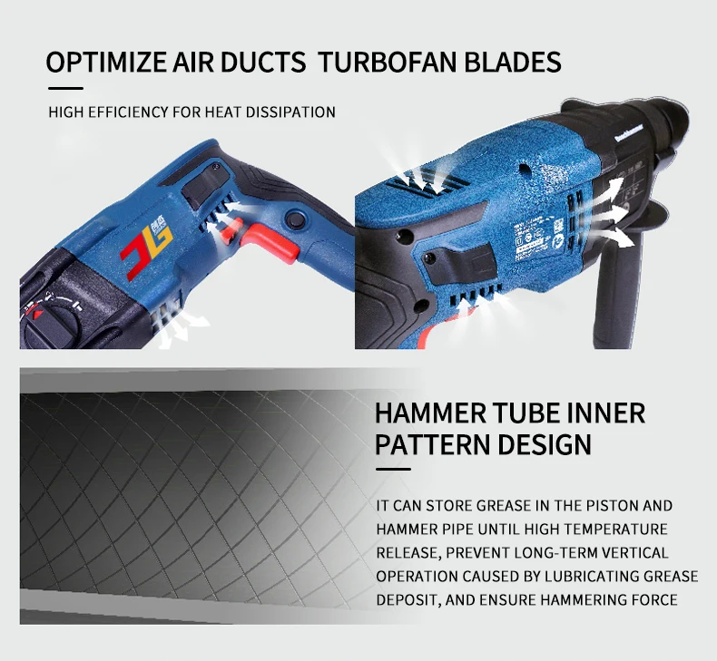 Best Selling Electric Demolition Hammer Drills Power Tools Breaker Drilling Machine Drills Electric Rotary Hammer