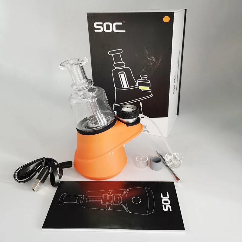 
High Quality Soc Peak 4 Heat Settings Portable DAB Rig Vaporizer 2600mAh Battery SOC Vape Kits 