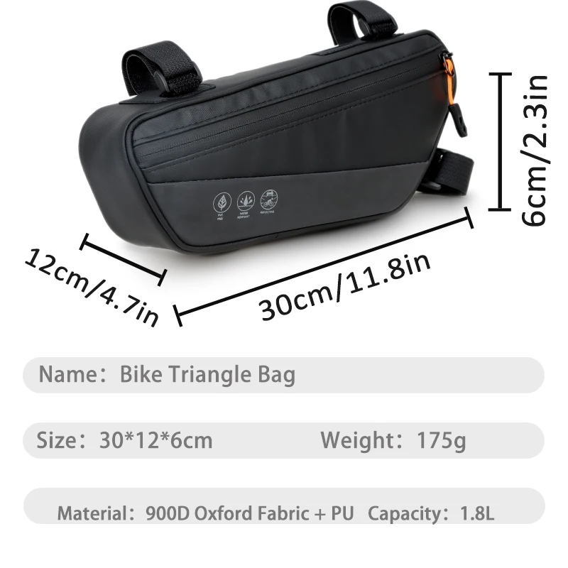 Factory 2024 New High Reflective Cycling E-Bike Bike Frame Tube Triangle Bag Bicycle boxes pouch Storage  Road MTB Travel Bags