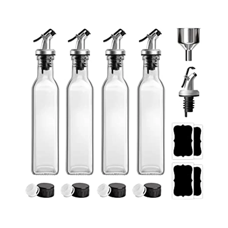 Wholesale Amber Clear Green Color 250ml Empty Bottle with Pour Dispenser for Olive Oil