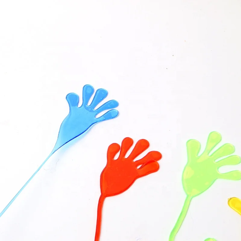 Wholesale TPR Toy Jelly Sticky Hand Toys With Yoyo OEM ODM Colorful Plastic toy For Kids Vending Machine