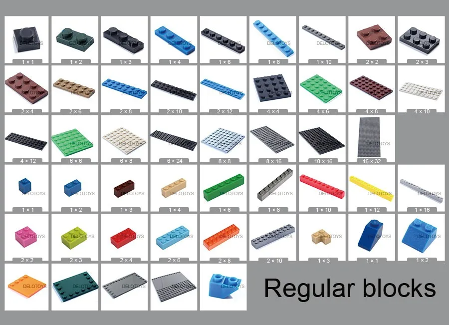 plastic toys building blocks bricks Technic, Brick 1 x 2 with Holes (NO.32000)