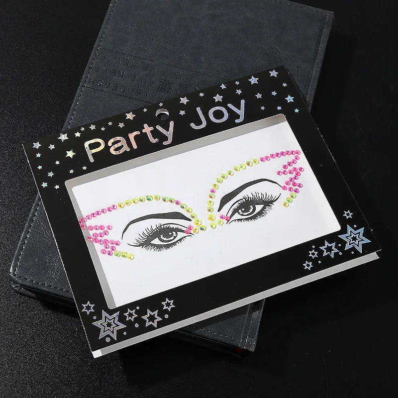 Colorful Butterfly Design Rhinestones Jewelry Artificial Fake Tattoos Festival Make Up Face Jewels for Woman