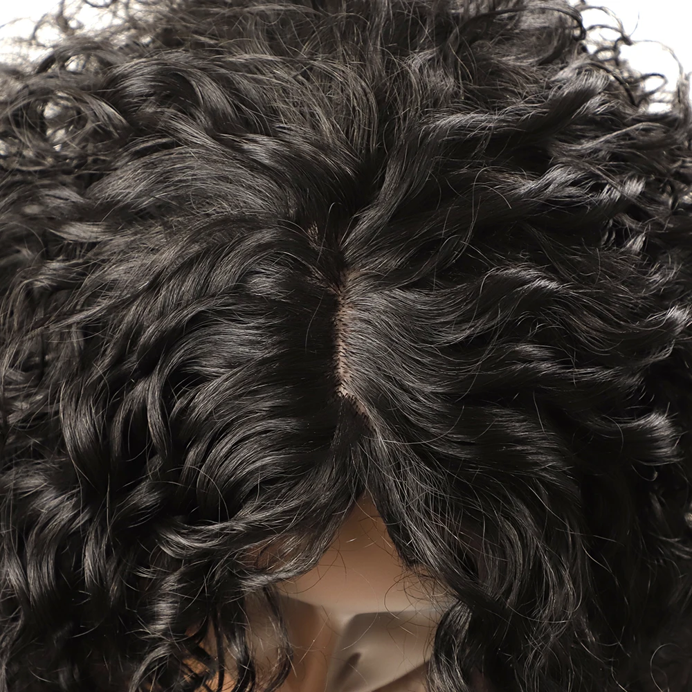 wholesale NOBLE Natural Curly deep body wave for black women soft heat resistant synthetic wigs