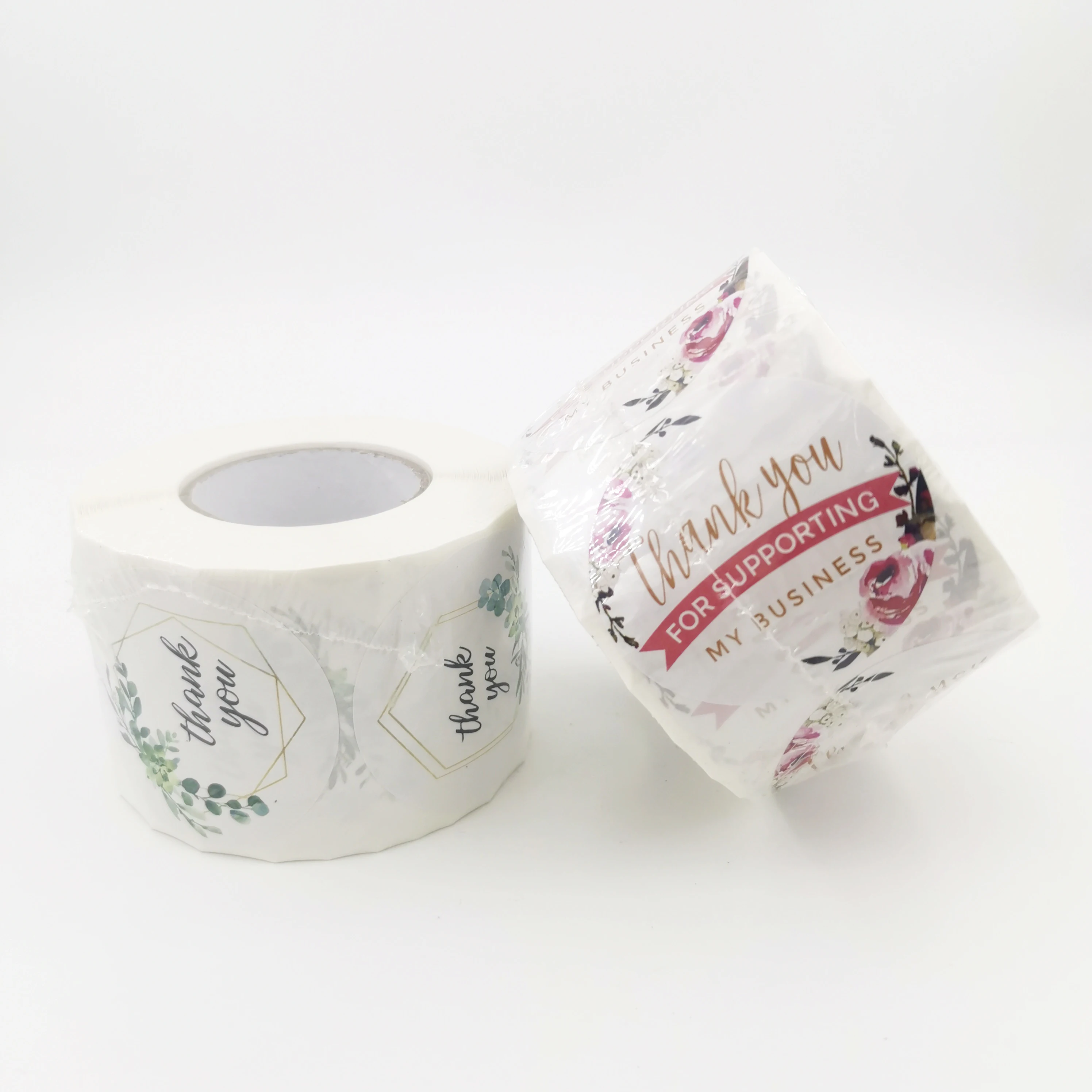 Die cut stickers 2 inch 500pcs per roll custom for gift, wedding, bag or box etc Thank you stickers