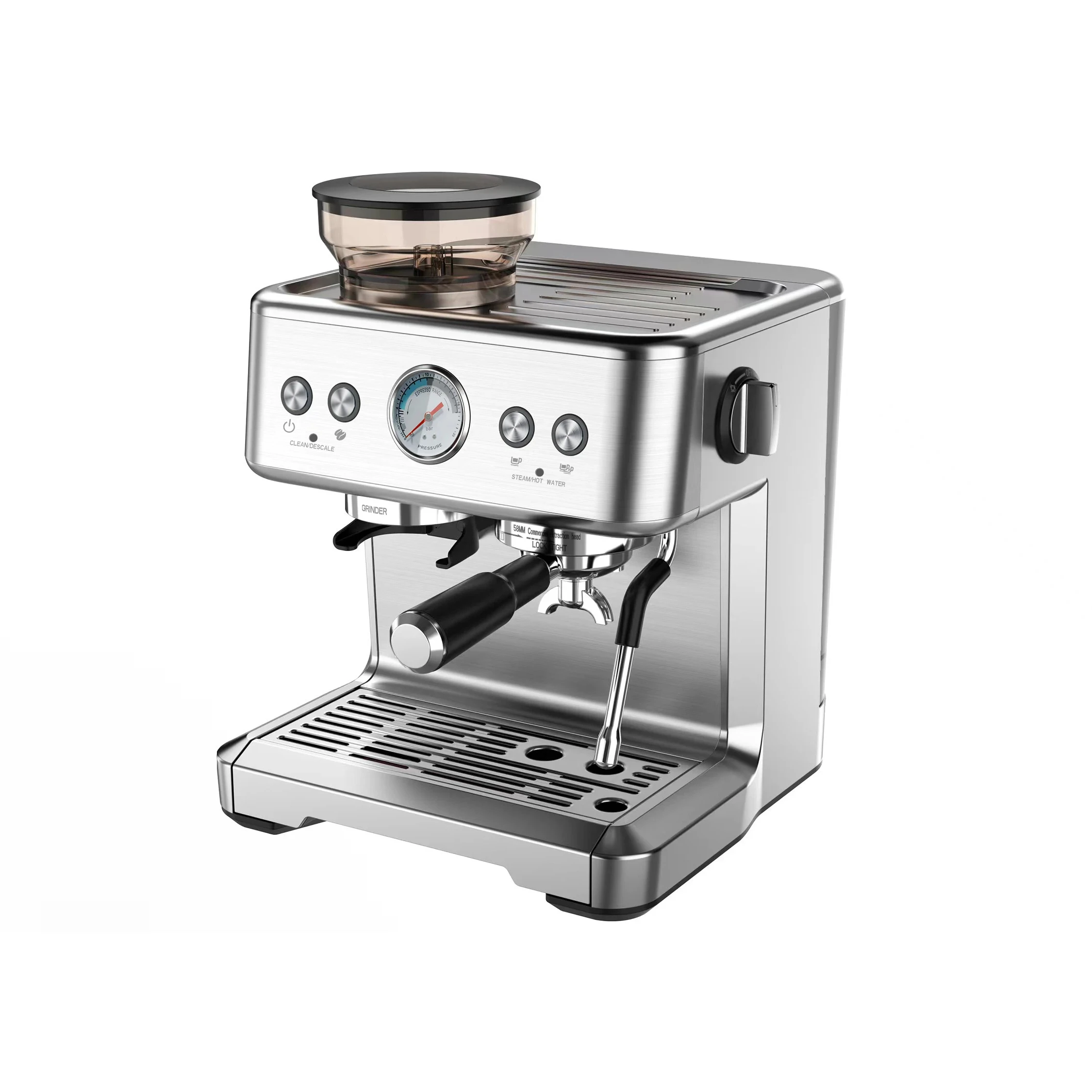 Espresso Maker 20 Bar Stainless Steel Luxury Espresso Machine Cappuccino Coffee Machine
